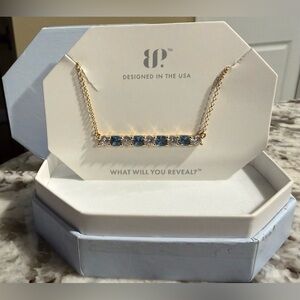 BP Bomb Party Necklace RBP8850 Heaven on Earth Blue Zircon Spinel Gold NEW